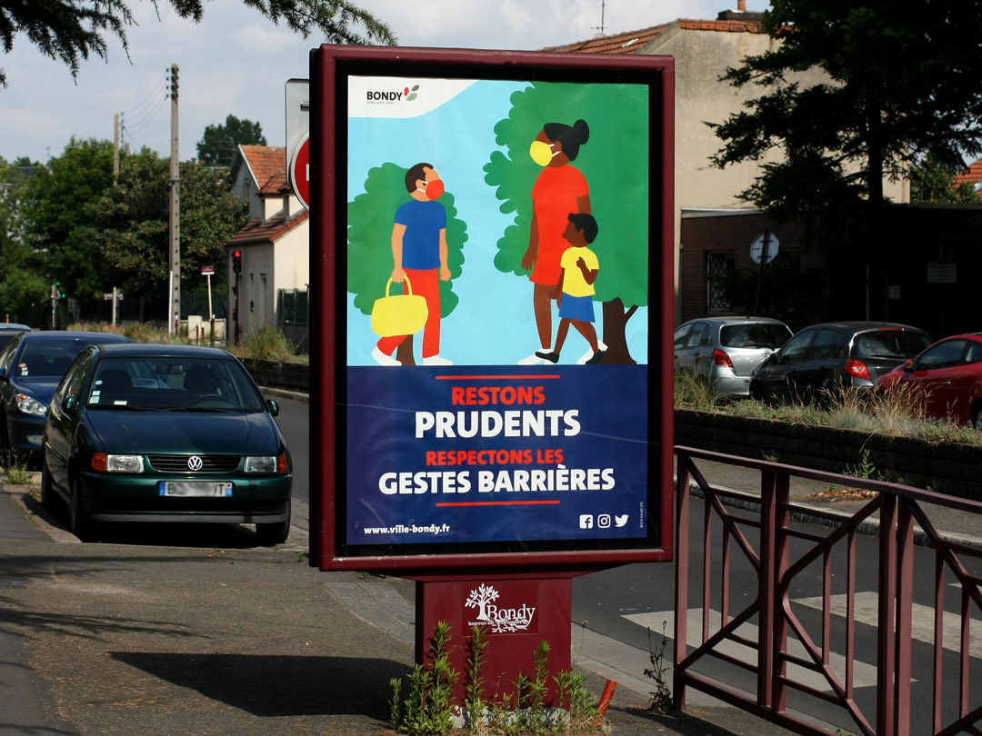 Affiche déconfinement COVID 19 - Restons prudents